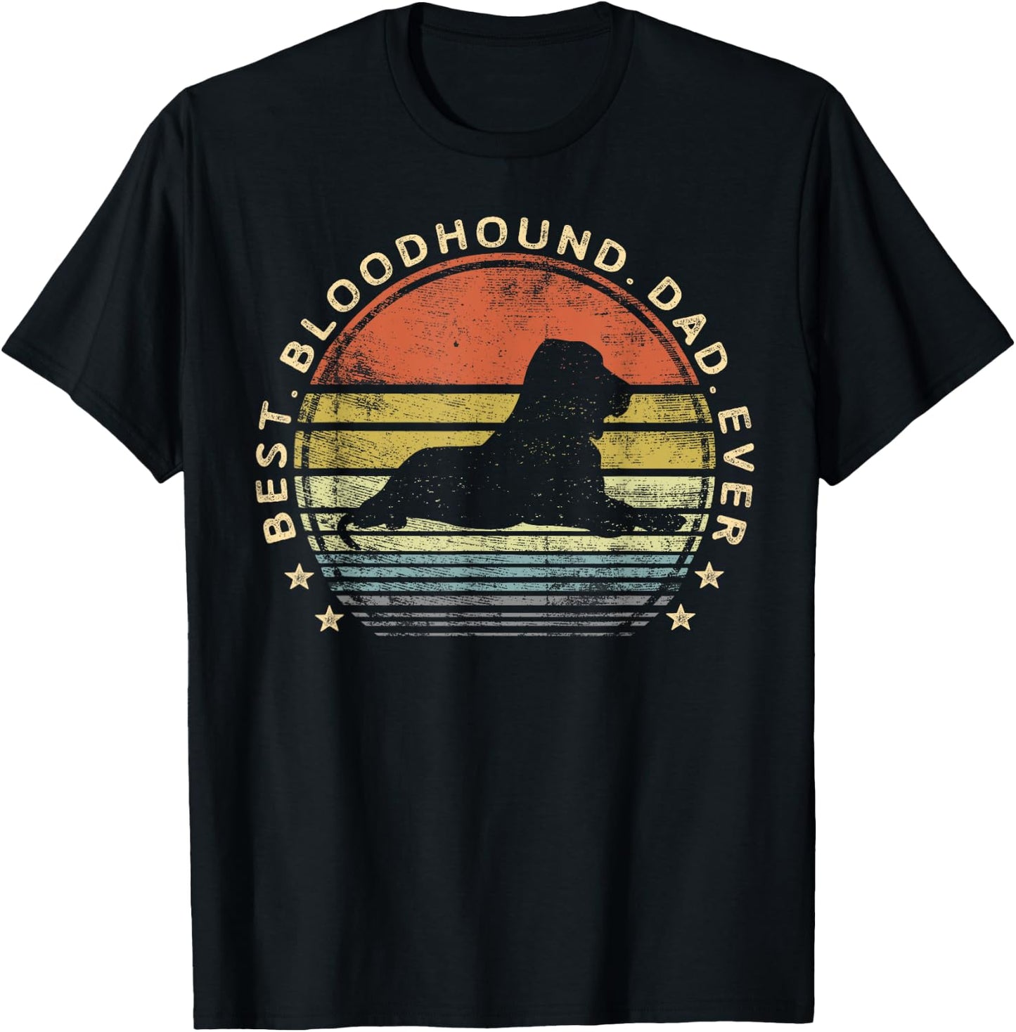 Best Bloodhound Dad Ever Dog Lover Gifts Pet Owner Daddy Men Kids T-Shirt - T-Shirt | Black