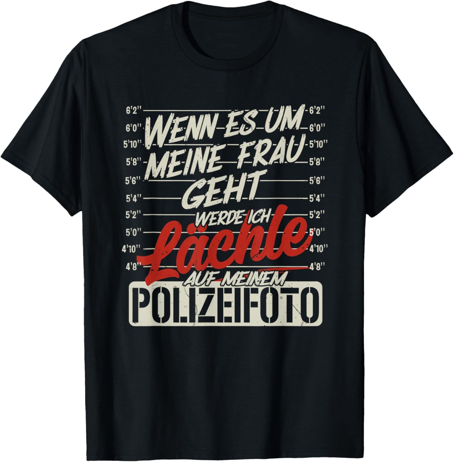 wenn es um Meine Frau geht werde ich lächle auf Meinem T-Shirt - T-Shirt | Black