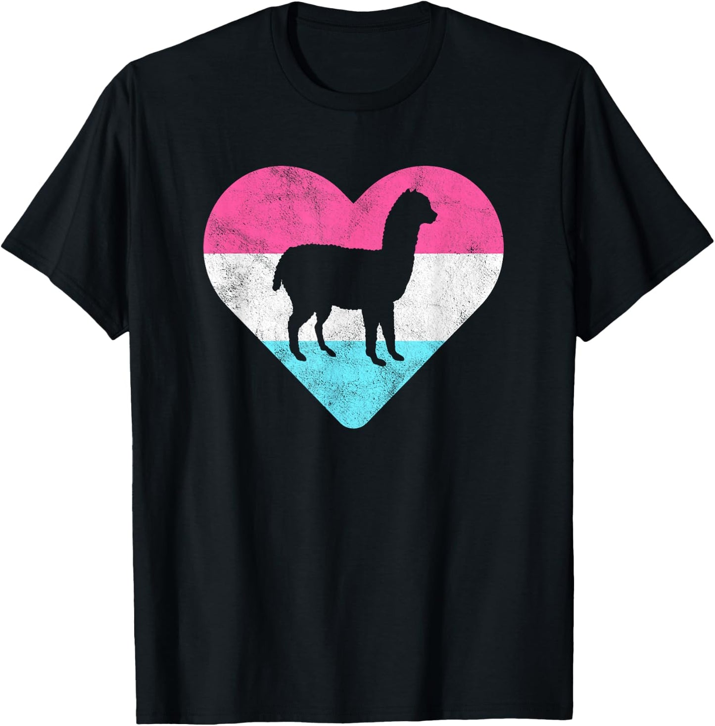 Retro Vintage Alpaca Gift or Girls T-Shirt - T-Shirt | Black