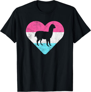Retro Vintage Alpaca Gift or Girls T-Shirt - T-Shirt | Black