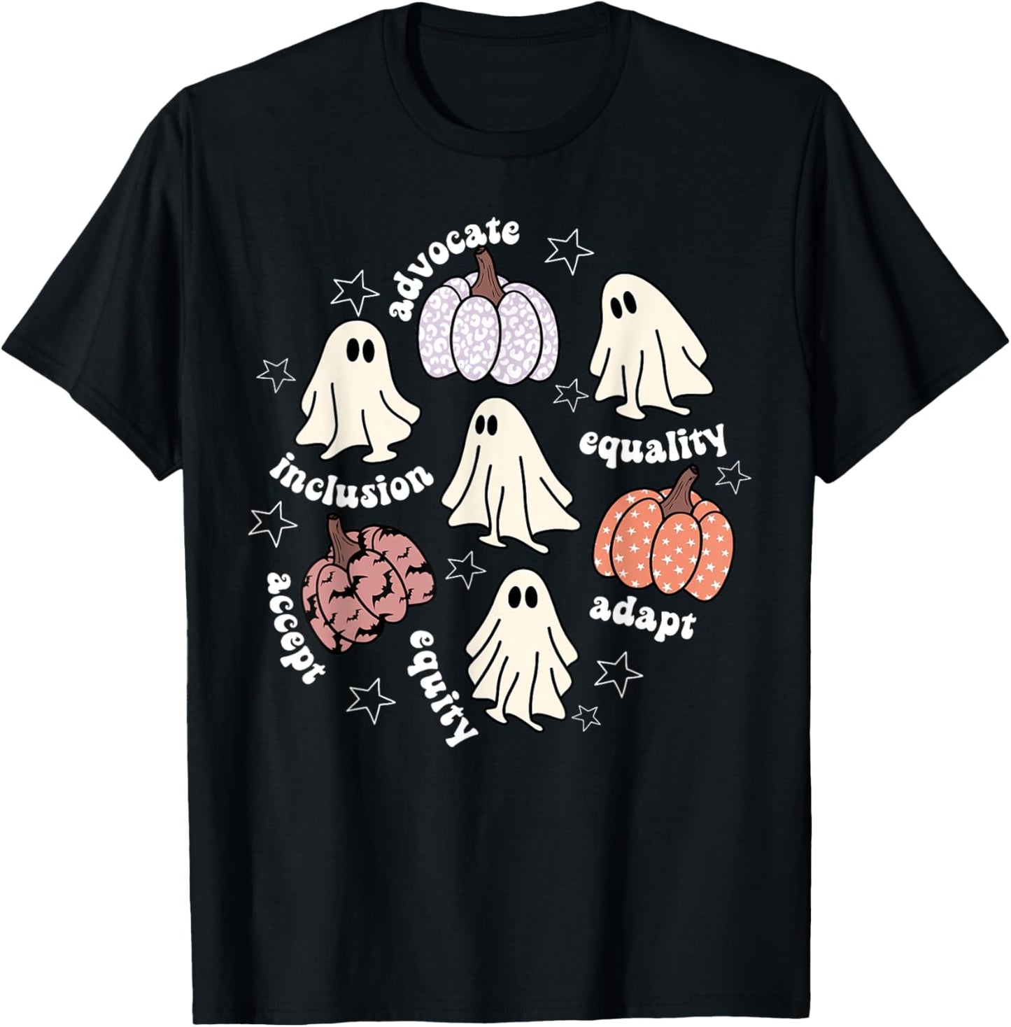 Halloween Advocate Heat Transfers Special Education Teacher Men Women T-Shirt - T-Shirt | Black