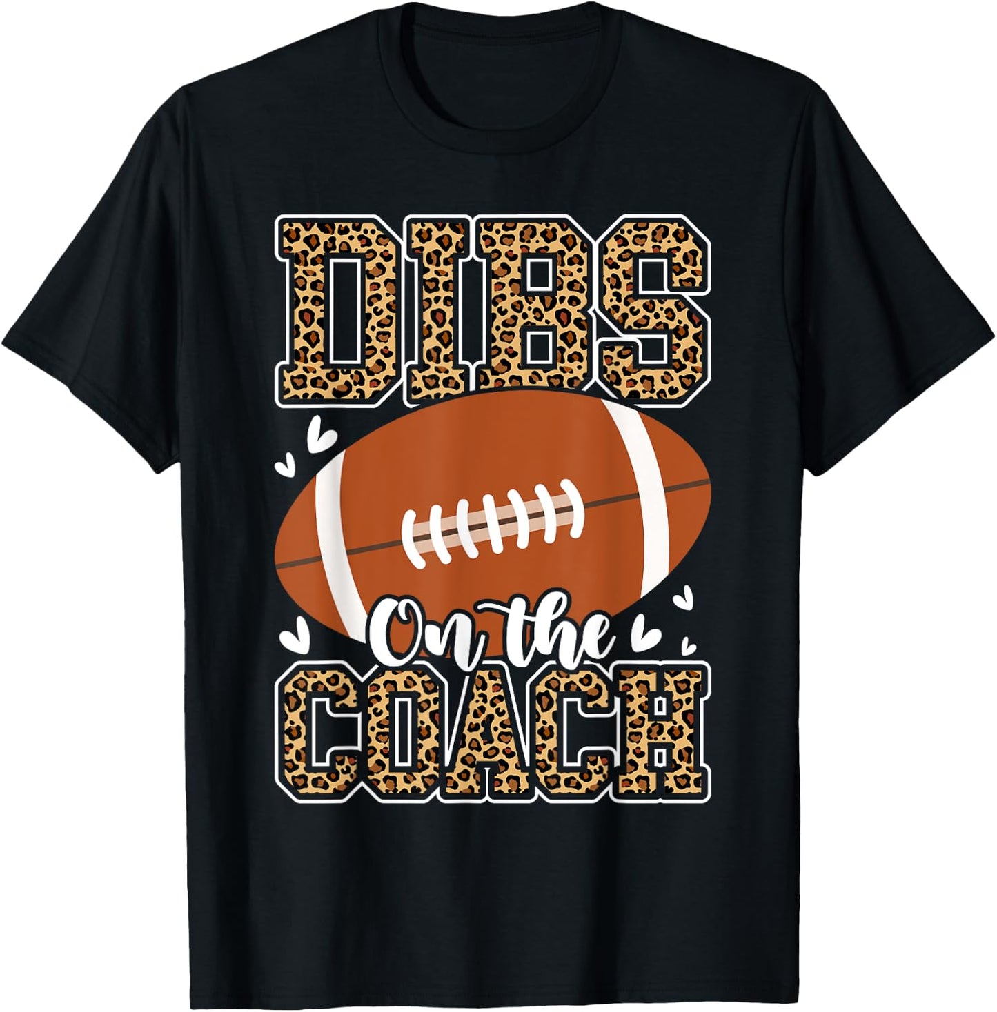 Football Coach Girlfriend Dibs On The Coach T-Shirt - T-Shirt | Black