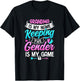 Gender Reveal Design for a Keeper of the Gender Grandma , Female X-Small, Black T-Shirt - T-Shirt | Black