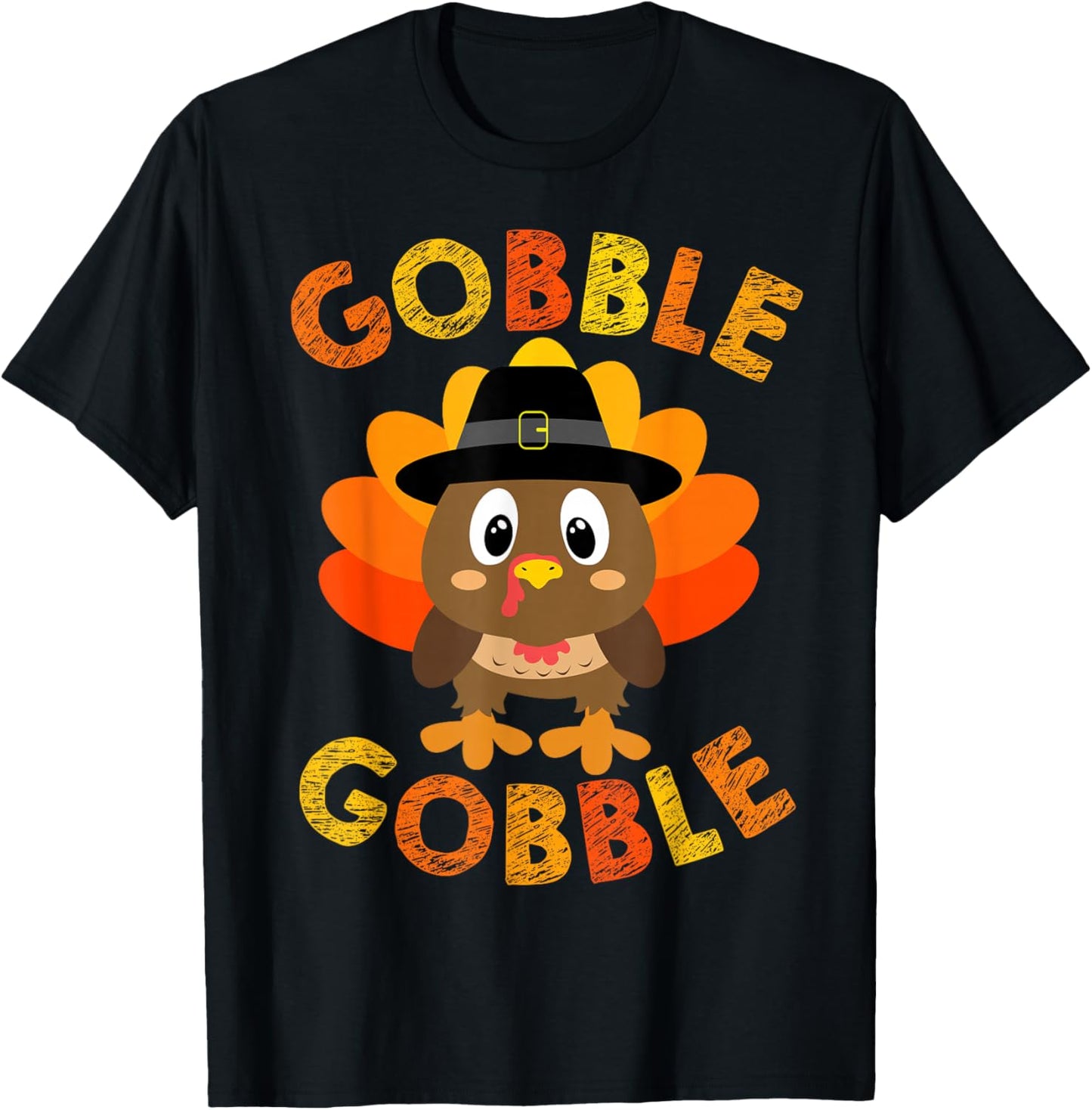 Gobble Gifts Thanksgiving Shirts Women Men Toddler Girl Boy T-Shirt - T-Shirt | Black