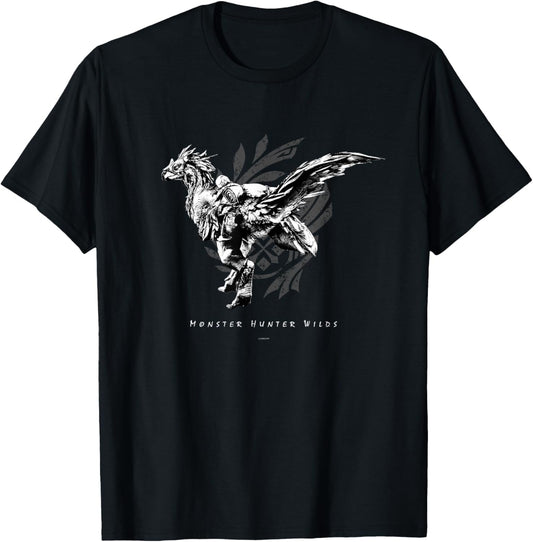 Monster Hunter Wilds Seikret T-Shirt - T-Shirt | Black