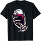 Funny Halloween Skeleton Hand Holding Wine Glass Costume T-Shirt - T-Shirt | Black