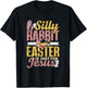 Silly Rabbit Easter Is Just For Jesus Happy Bunny Egg T-Shirt - T-Shirt | Black
