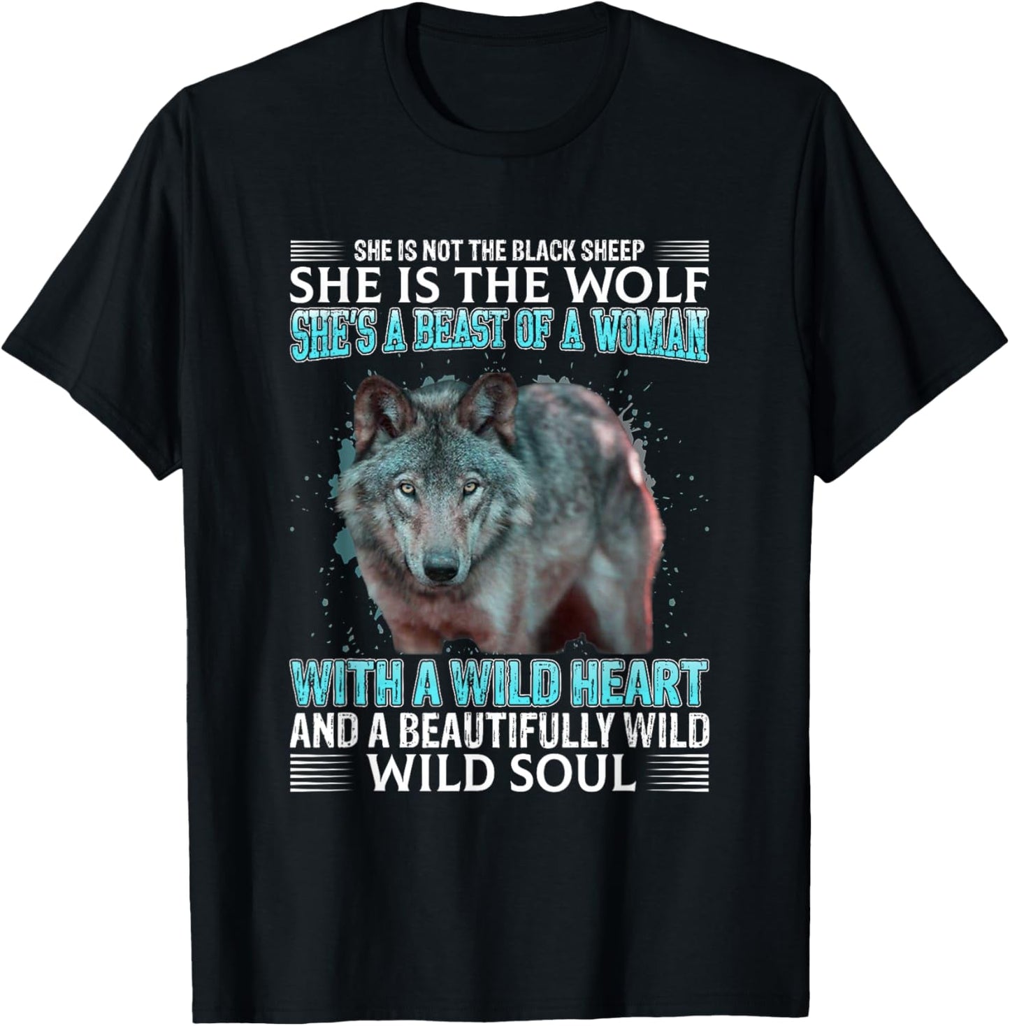 She Is Not The Black Sheep She Is The Wolf She's A Best Of A T-Shirt - T-Shirt | Black