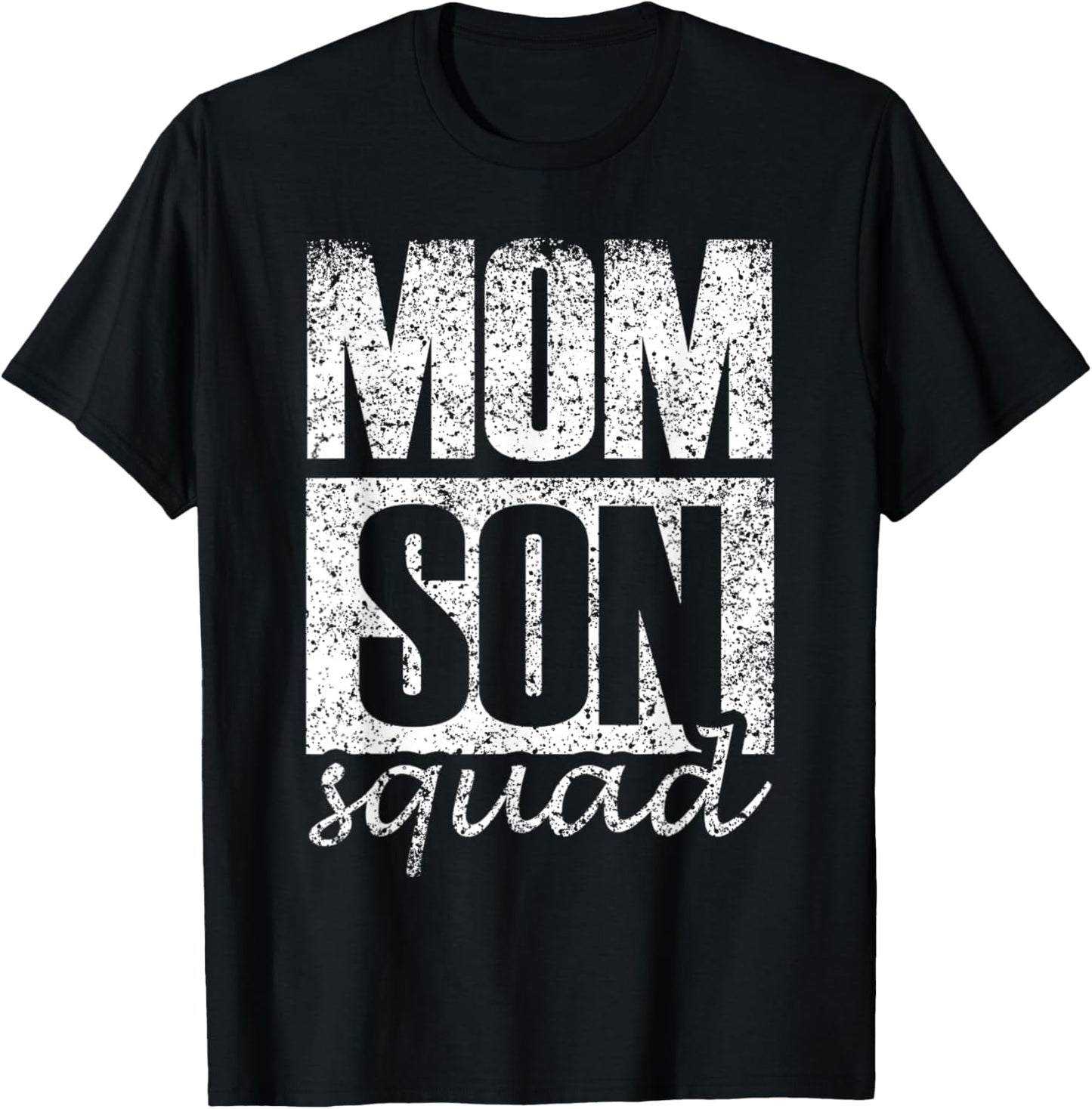 Mum Son Squad Sons Mother's Day Matching Mother Son Mum T-Shirt - T-Shirt | Black