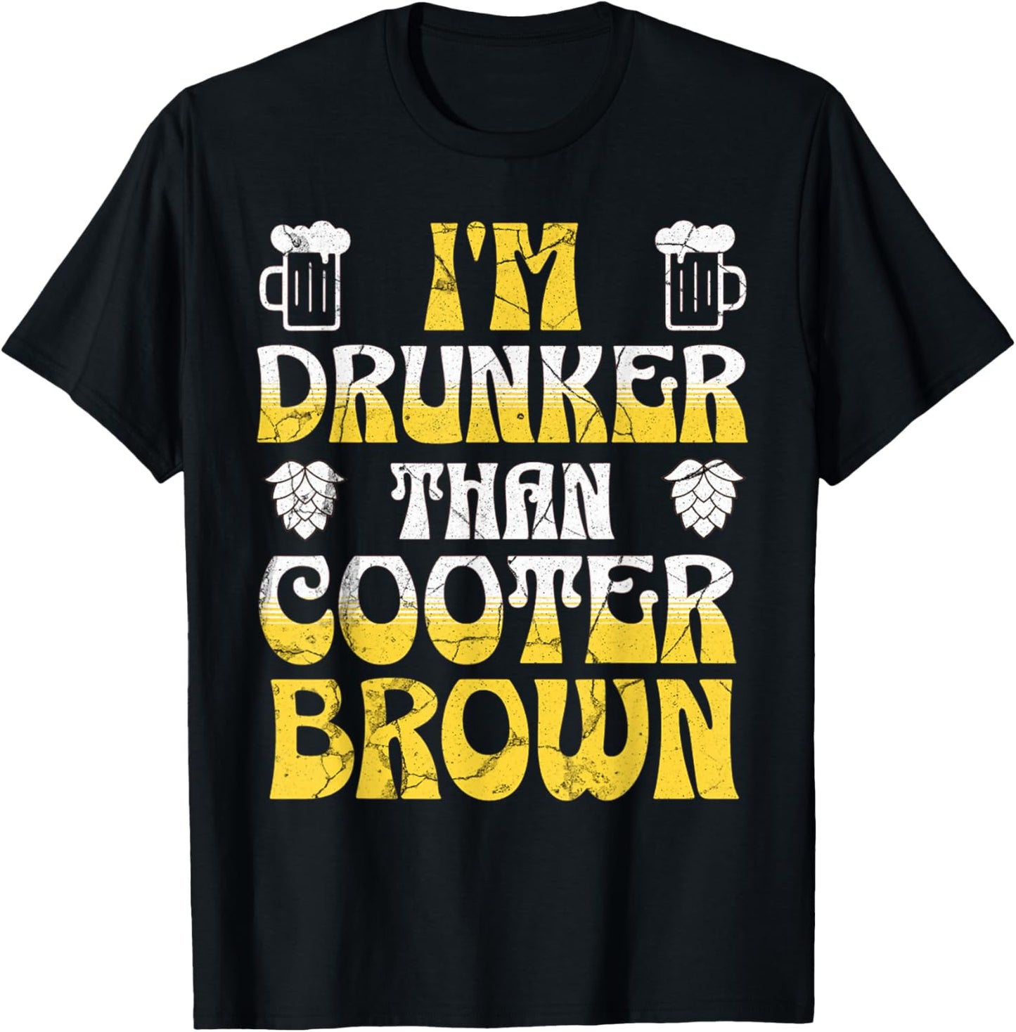 Cooter Brown Funny Drinking Cooter Brown T-Shirt - T-Shirt | Black