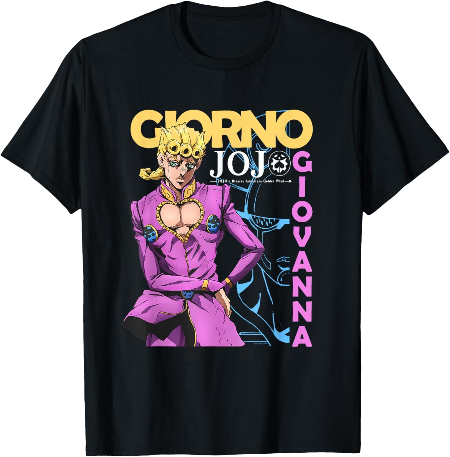 JoJo's Bizarre Adventure Giorno Giovanna Golden Wind Anime T-Shirt - T-Shirt | Black