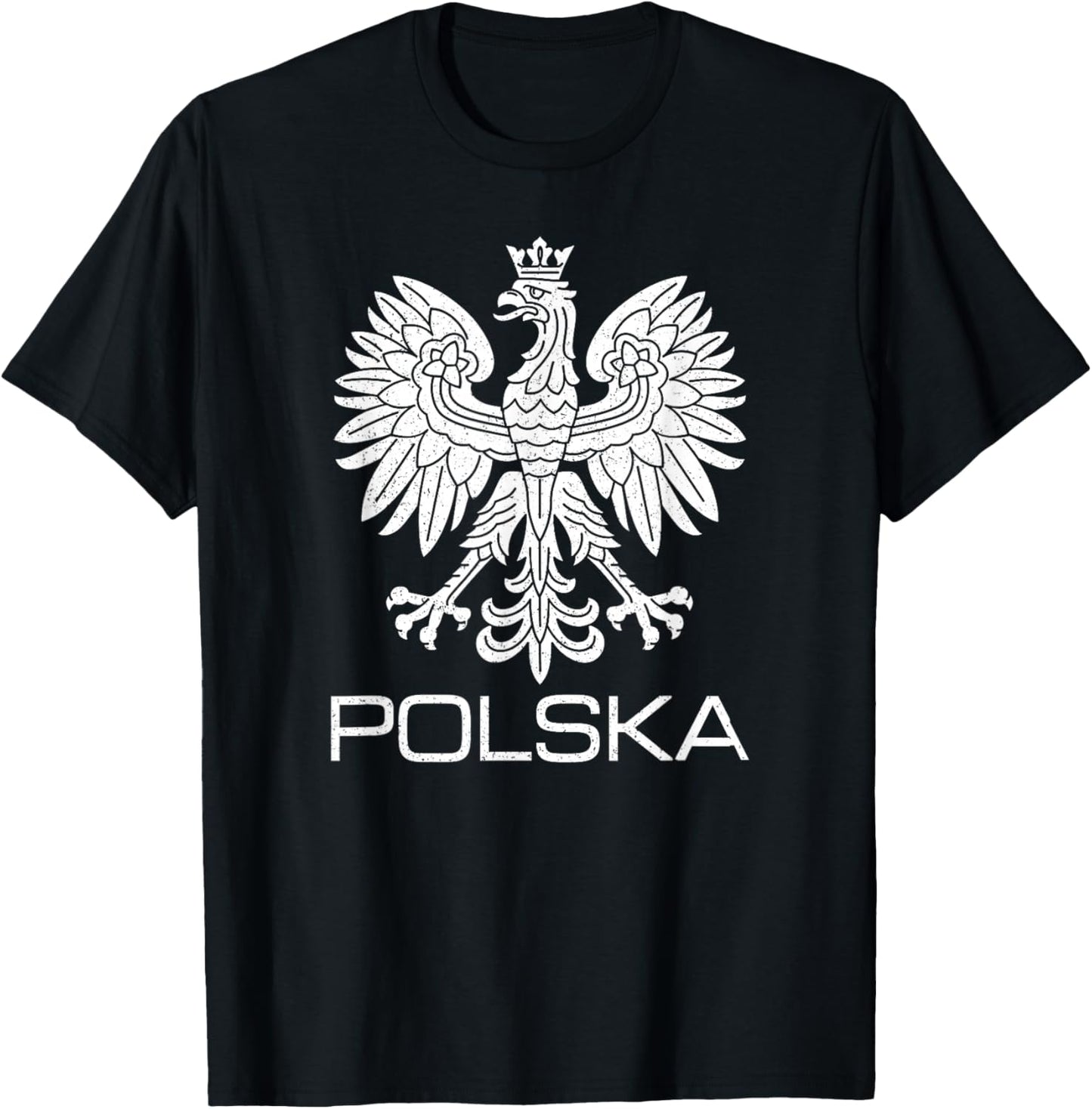 Polska Poland Eagle Symbol Flag Polish Coat of Arms Emblem T-Shirt - T-Shirt | Black