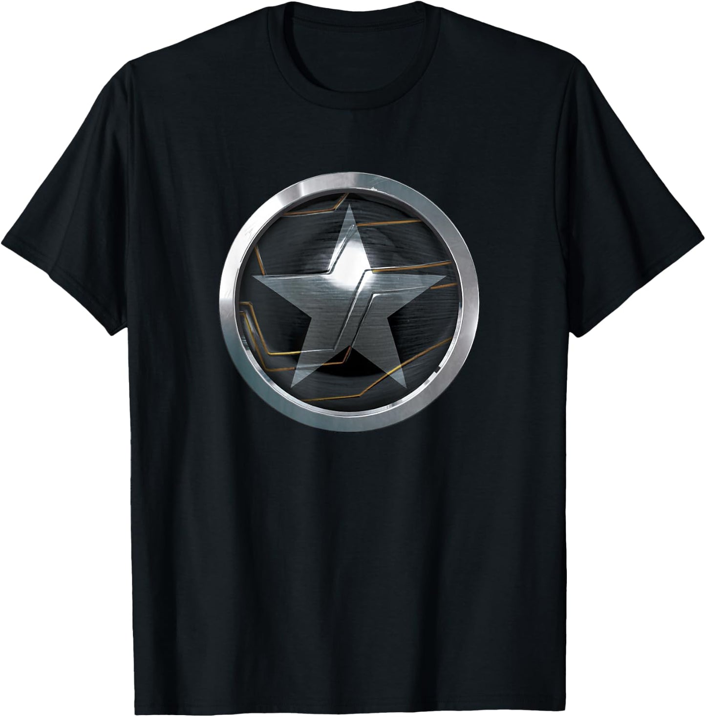 Marvel The Falcon and The Winter Soldier Bucky Shield Badge T-Shirt - T-Shirt | Black