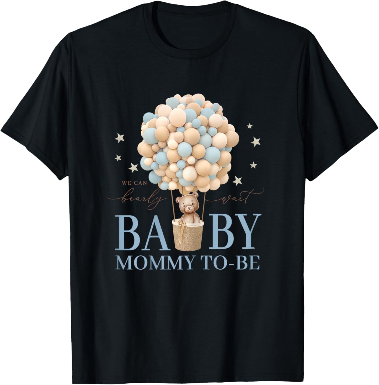 Mommy We Can Bearly Wait Baby Shower Bear Family Matching T-Shirt - T-Shirt | Black