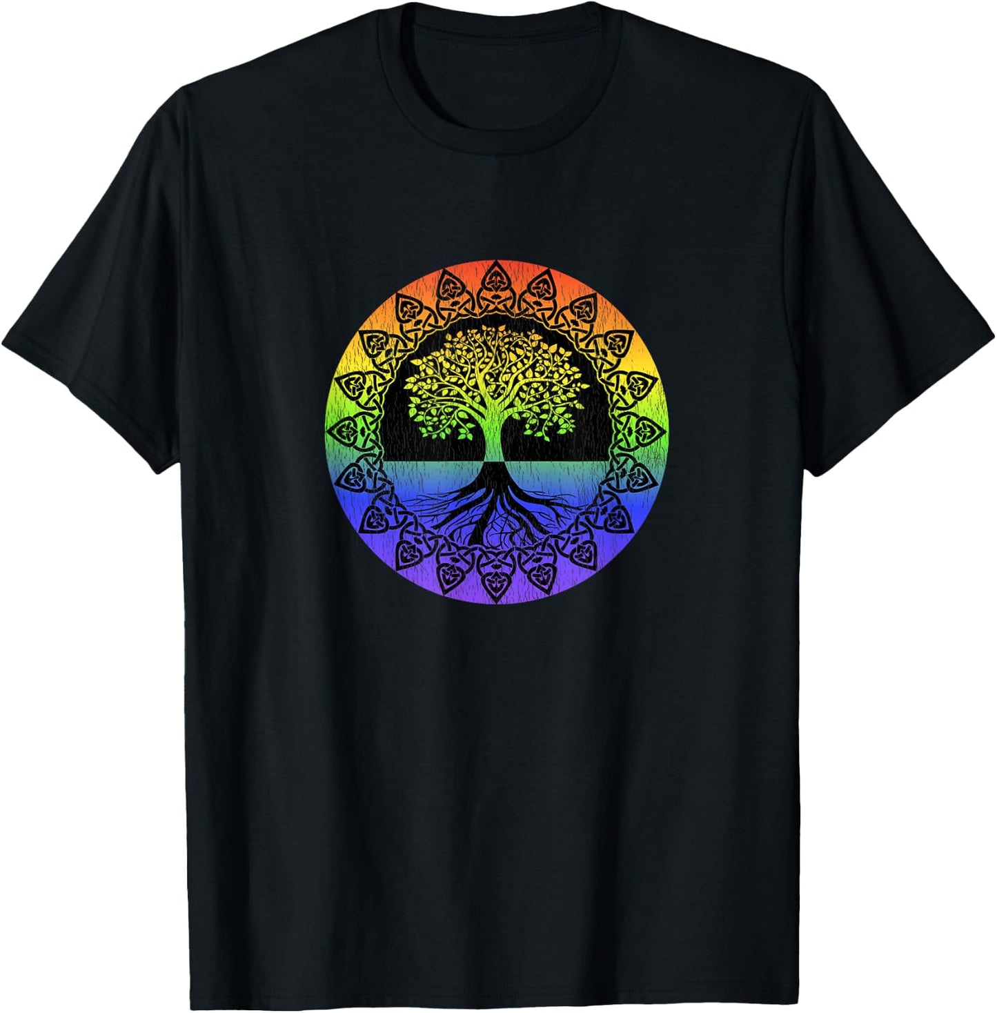 Tree of Life Rainbow-Colored T-Shirt - T-Shirt | Black