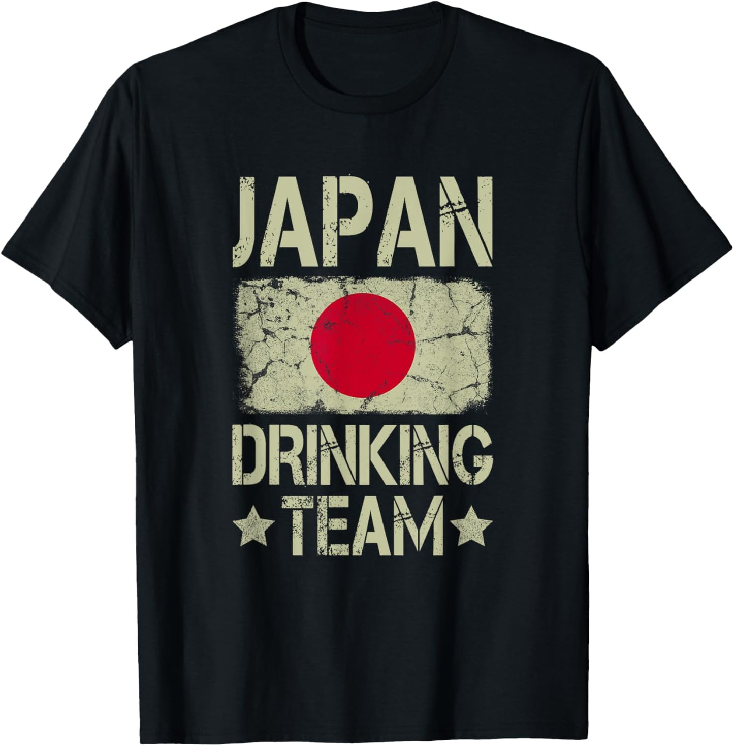 Japan Drinking Team Japanese Flag Funny Drinking T-Shirt - T-Shirt | Black