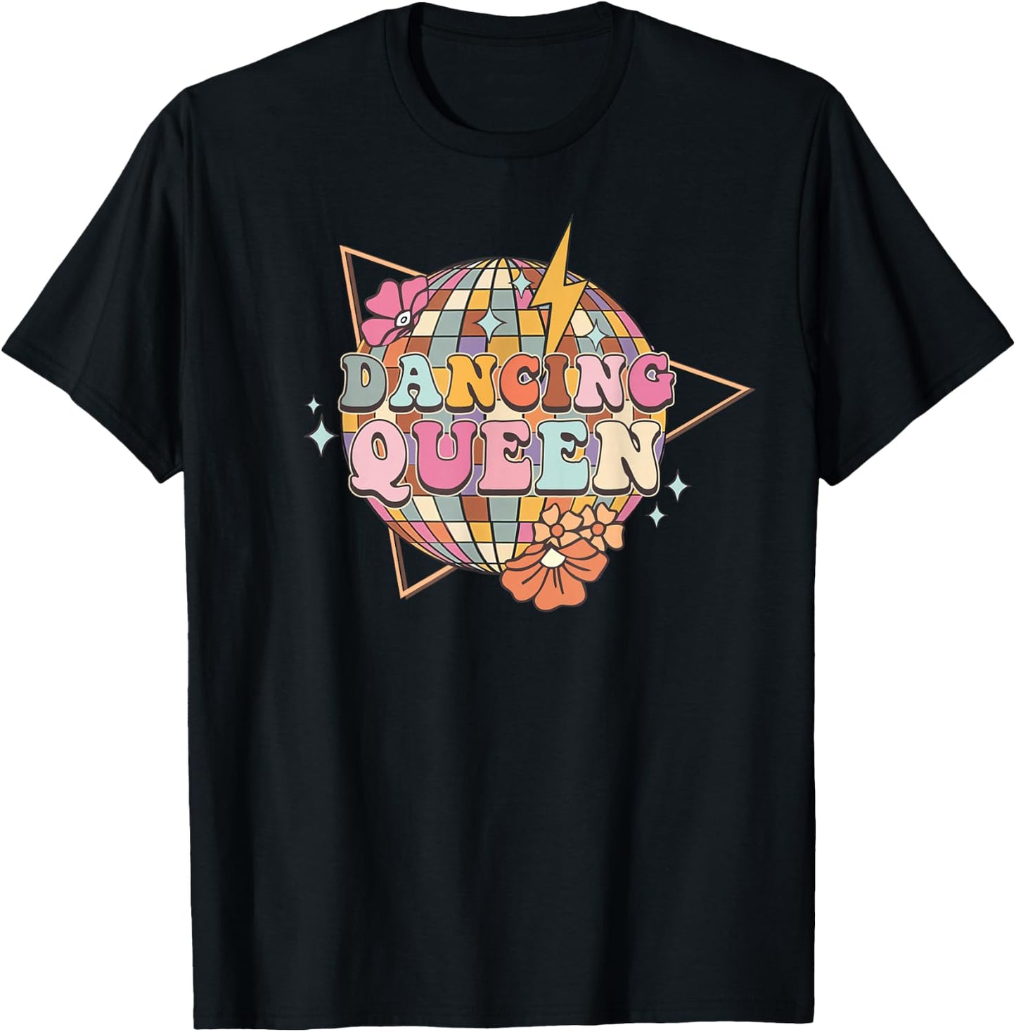 Disco Queen Dance Mom Dancing Queen Vintage Dancing 70s T-Shirt - T-Shirt | Black