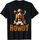 Basset Hound Dog Lover Cowboy Cowgirl Howdy Dog Lover T-Shirt - T-Shirt | Black