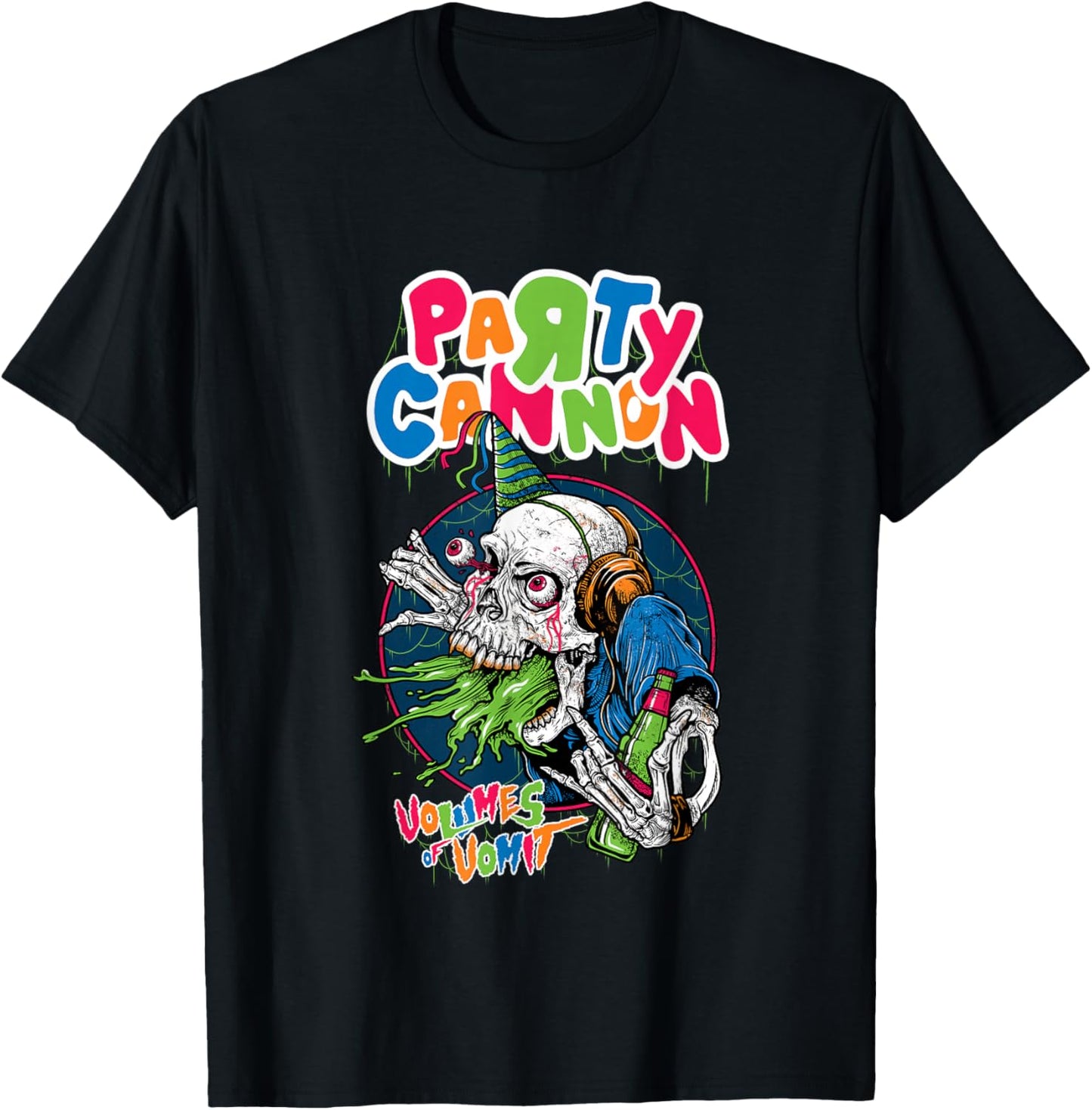 Partykanone Erbrechen T-Shirt - T-Shirt | Black