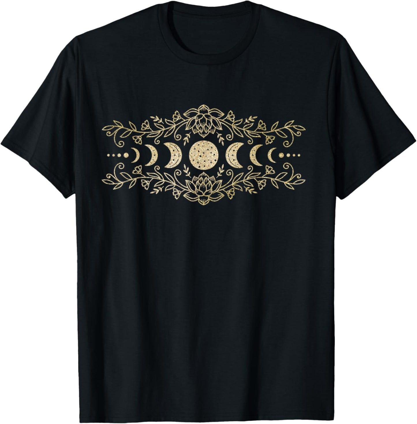 Moon Phases Sky Space Space Science Astronomy T-Shirt - T-Shirt | Black