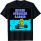 Bigger Stronger Sadder Weightlifting Bodybuilding Fitness T-Shirt - T-Shirt | Black