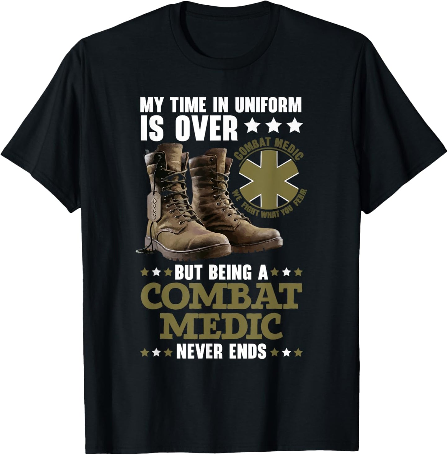 Combat Medic First Aid Field Medic Military T-Shirt - T-Shirt | Black