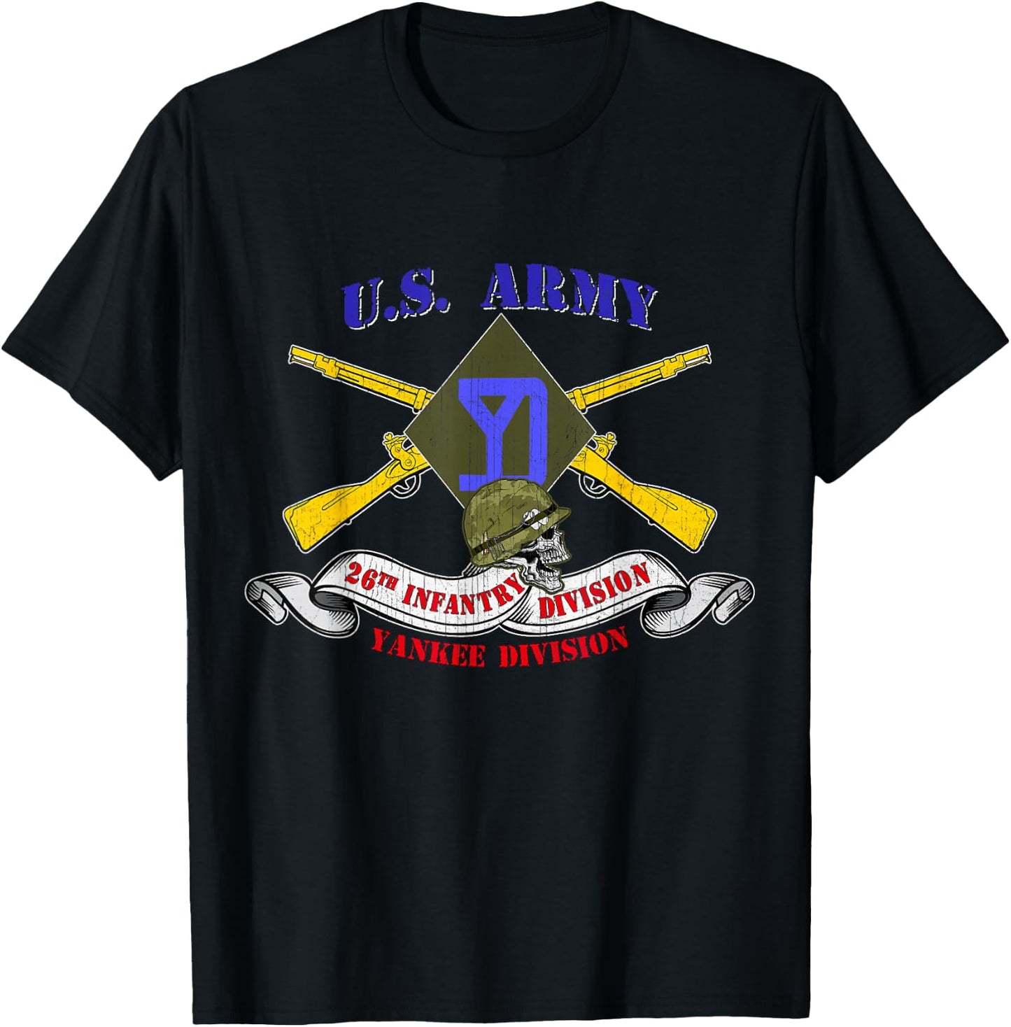 26th Infantry Division 26th ID Veteran Yankee Division Gifts T-Shirt - T-Shirt | Black