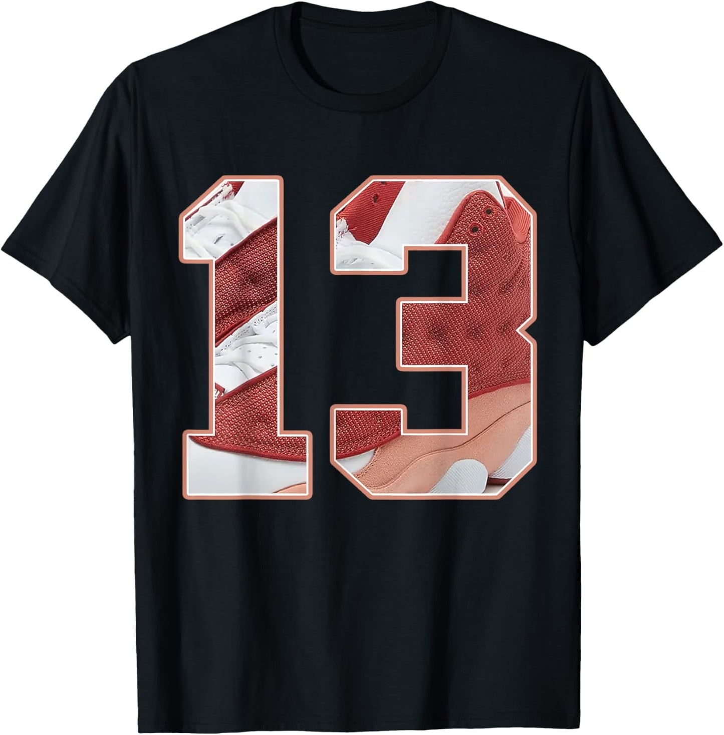 Number 13 Dune Red 13s Matching Women T-Shirt - T-Shirt | Black