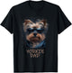 Yorkie Dad - Cute Cool Dog in Sunglasses (C) T-Shirt - T-Shirt | Black
