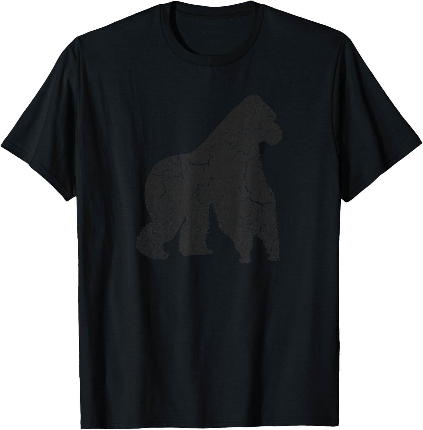 Gorilla Distressed Print - Vintage Gorilla T-Shirt - T-Shirt | Black