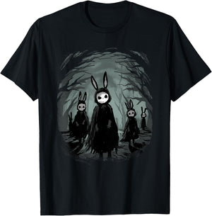 Gothic Shirt Creepy Bunny Goth Rabbit Evil Bunnies Weirdcore T-Shirt - T-Shirt | Black