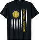 Distressed USA American Flag Softball Grandpa Father's Day Kids Men T-Shirt - T-Shirt | Black