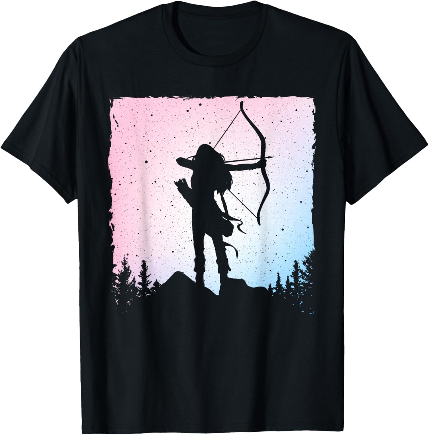 Cute Archery Design Women Kids Archer Archery Lovers T-Shirt - T-Shirt | Black