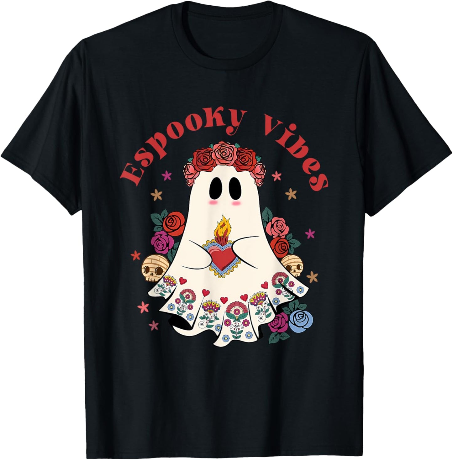 Espooky Vibes Maestra Halloween Spanish Spooky Season T-Shirt - T-Shirt | Black