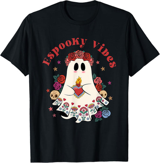 Espooky Vibes Maestra Halloween Spanish Spooky Season T-Shirt - T-Shirt | Black