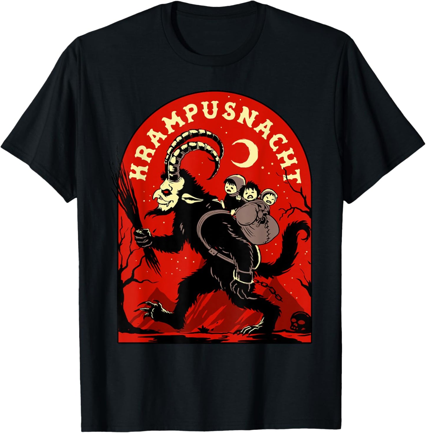 Krampusnacht Shirt Merry Krampus Satanic Christmas Horror T-Shirt - T-Shirt | Black