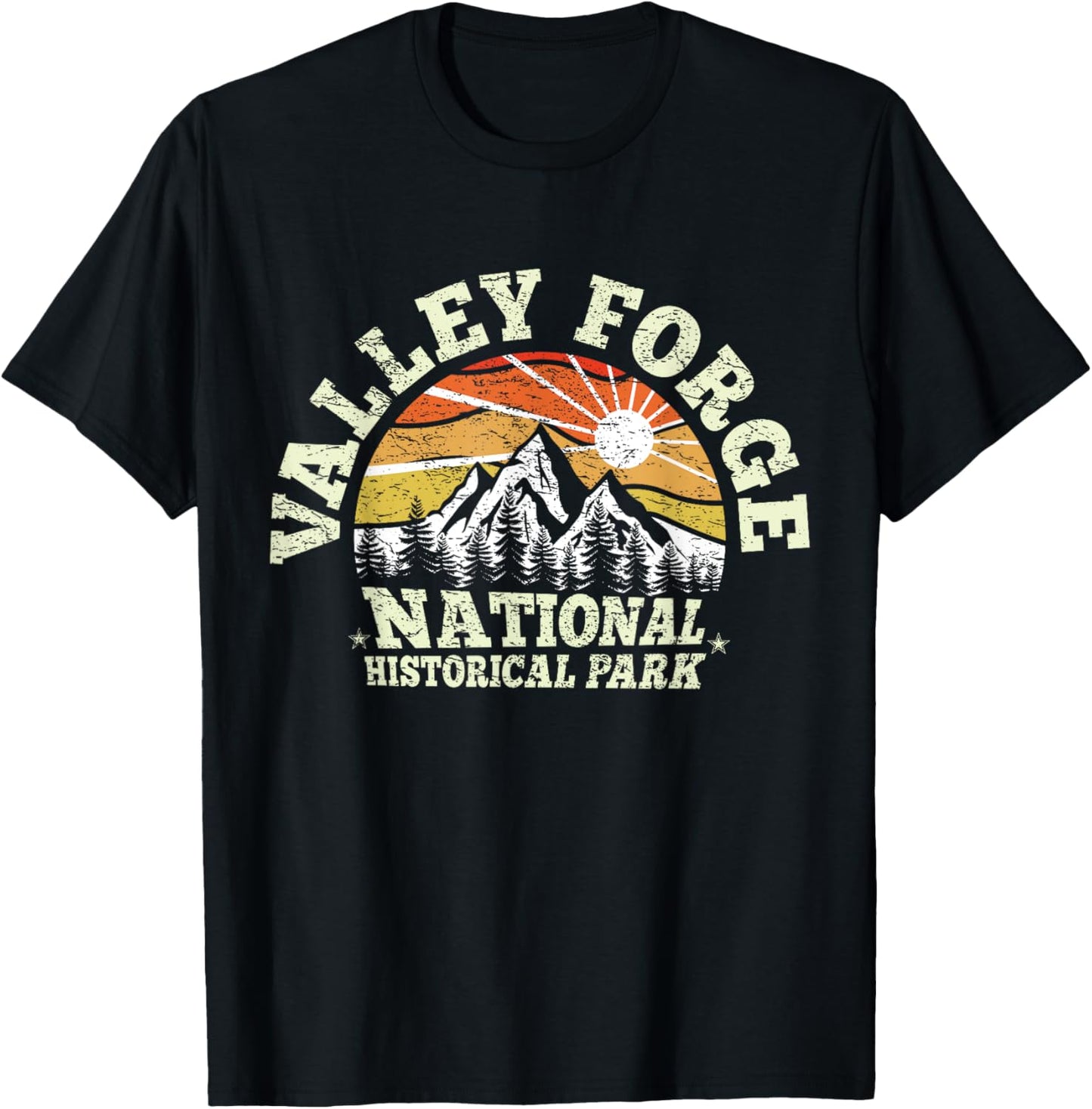 USA Pennsylvania 1893 Valley Forge National Historical Park T-Shirt - T-Shirt | Black