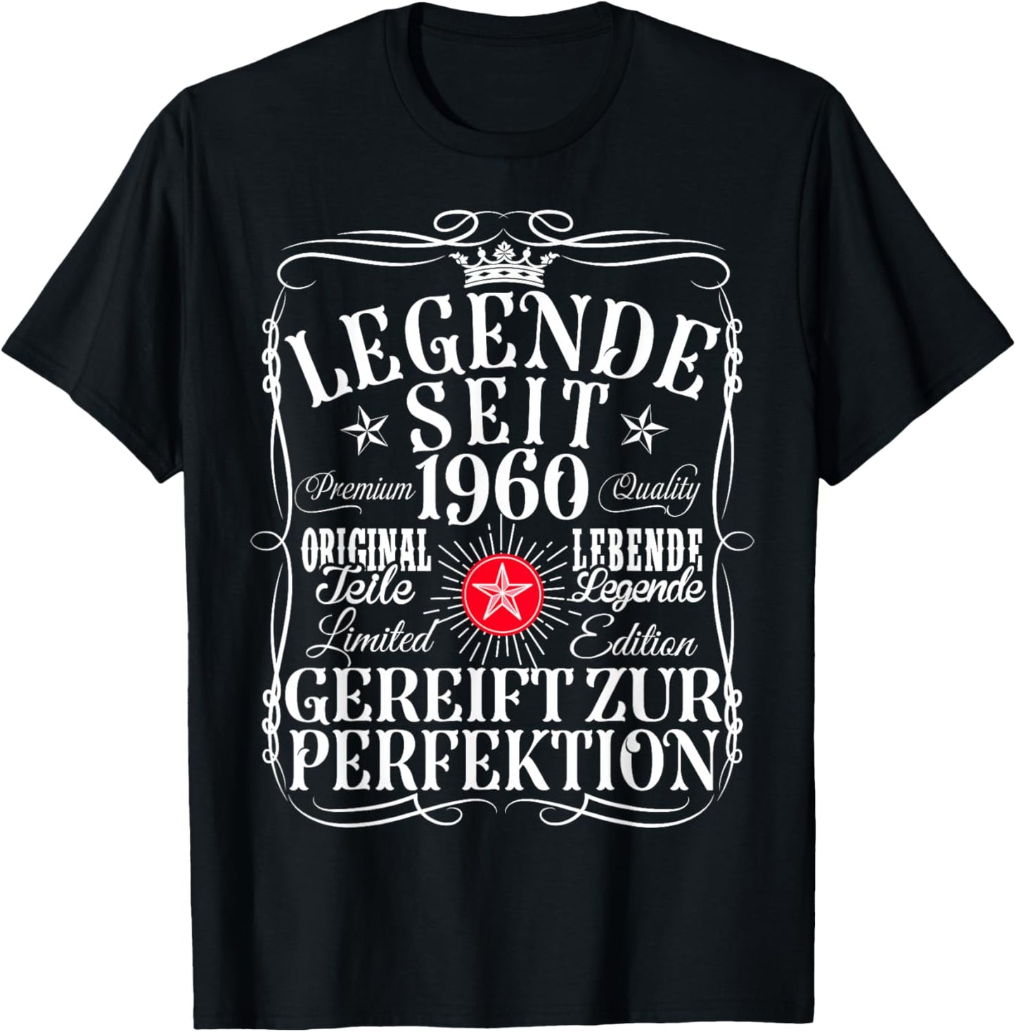 66. Geburtstag Mann Frau 66 Jahre 1960 Deko Lustig Geschenk T-Shirt - T-Shirt | Black