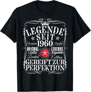 66. Geburtstag Mann Frau 66 Jahre 1960 Deko Lustig Geschenk T-Shirt - T-Shirt | Black
