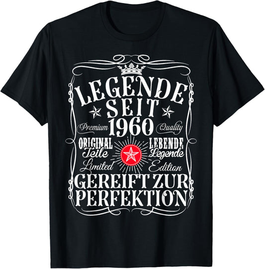 66. Geburtstag Mann Frau 66 Jahre 1960 Deko Lustig Geschenk T-Shirt - T-Shirt | Black