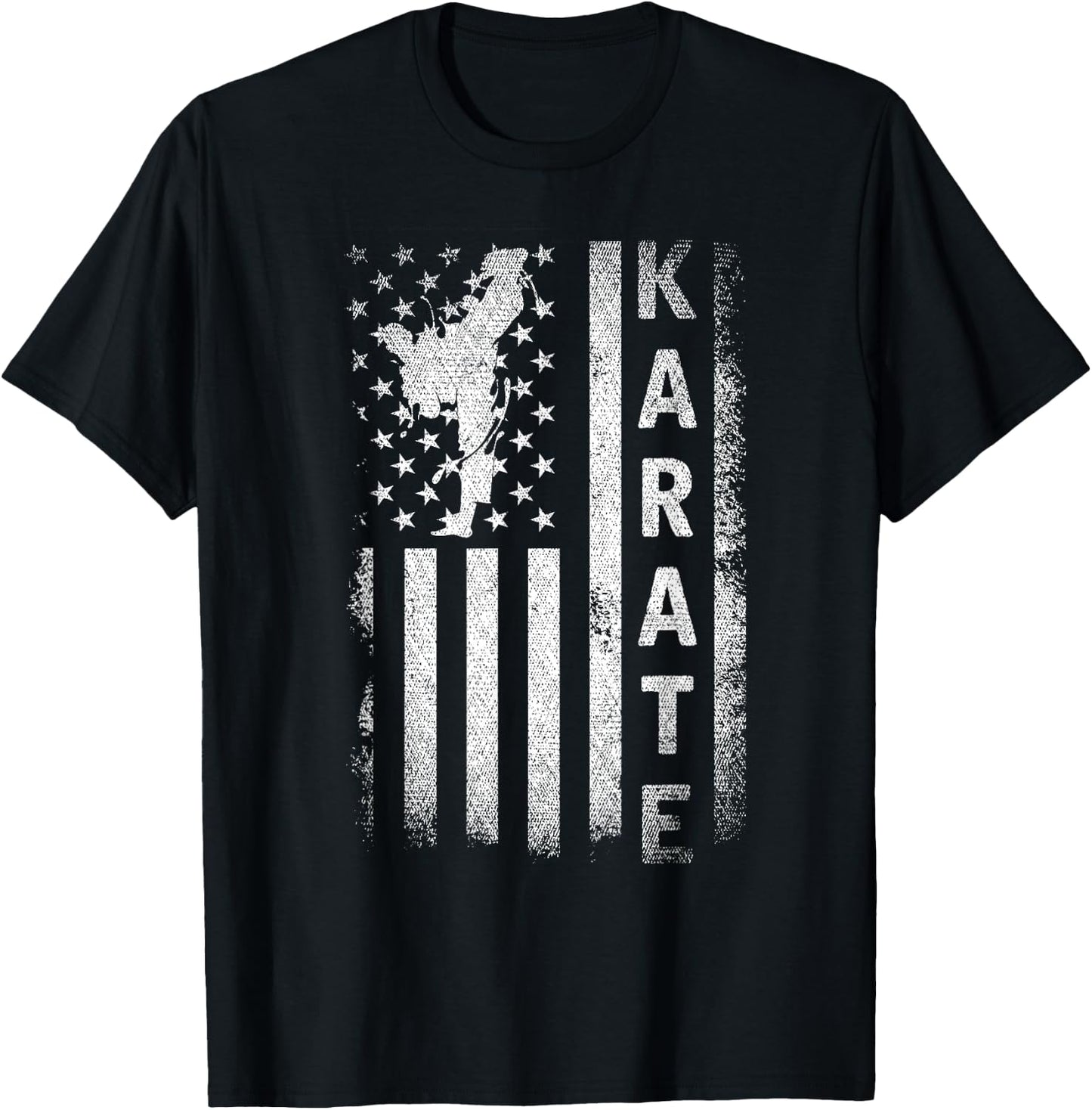 America Flag Japan Martial Arts Ninja Gift Karate T-Shirt - T-Shirt | Black