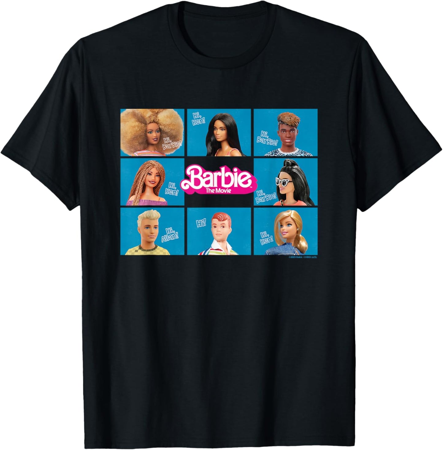 Barbie The Movie - Grid T-Shirt - T-Shirt | Black