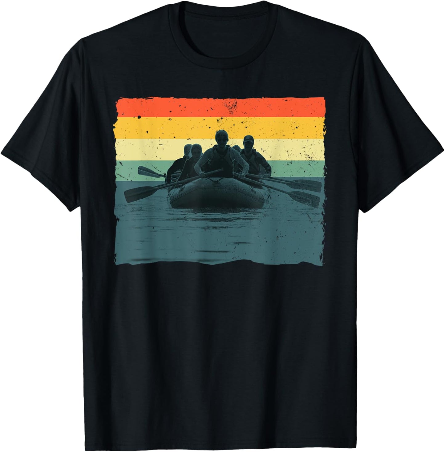 Cool Rafting Art Women White Water Rafting Lover T-Shirt - T-Shirt | Black
