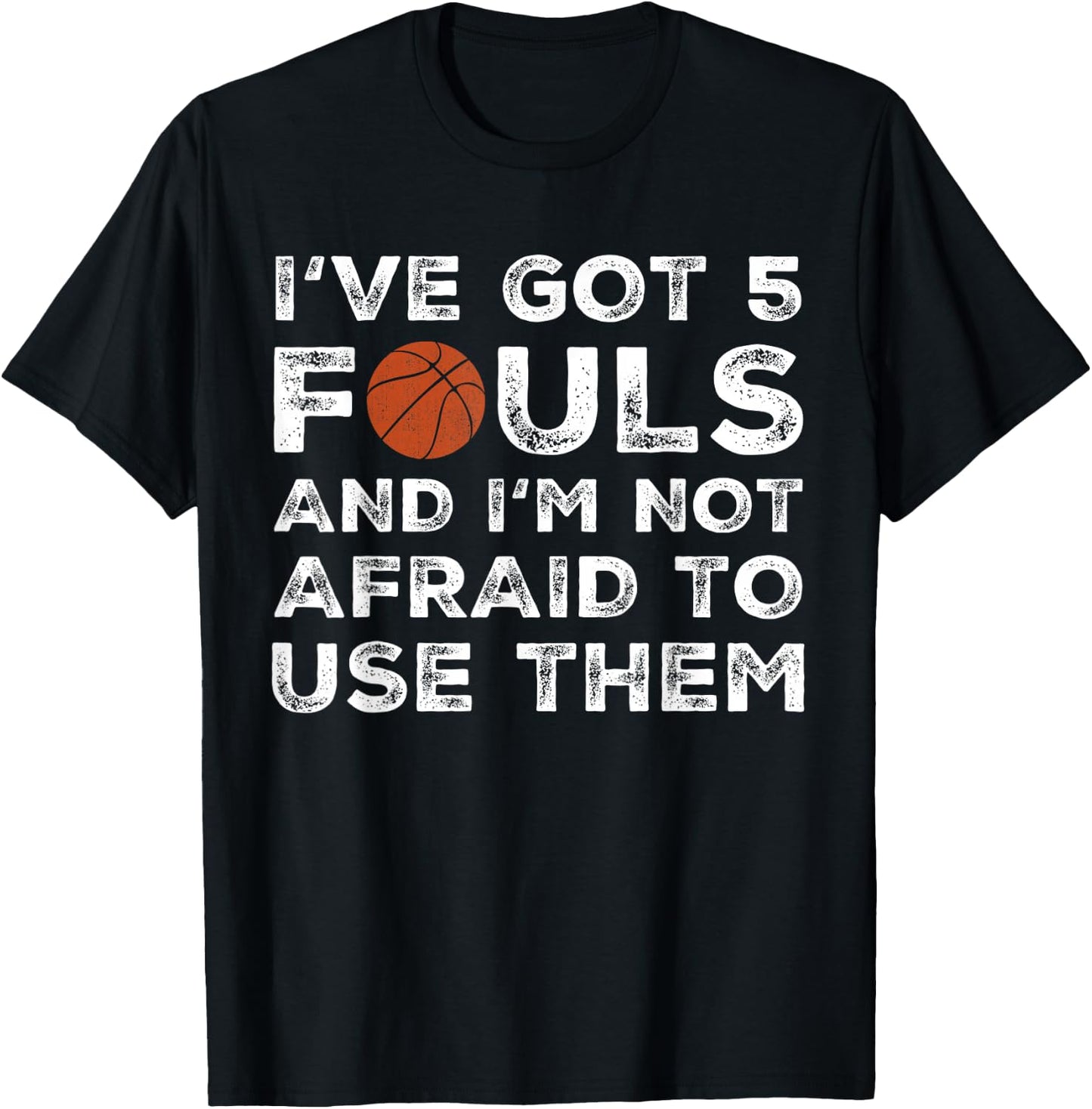 Funny Basketball Player - Hoops 5 Fouls T-Shirt - T-Shirt | Black