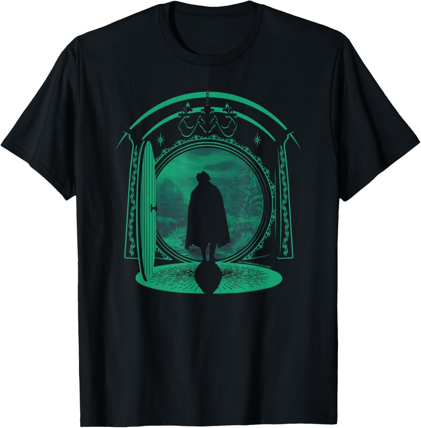 The Lord of the Rings Open Door For Adventure Silhouette T-Shirt - T-Shirt | Black