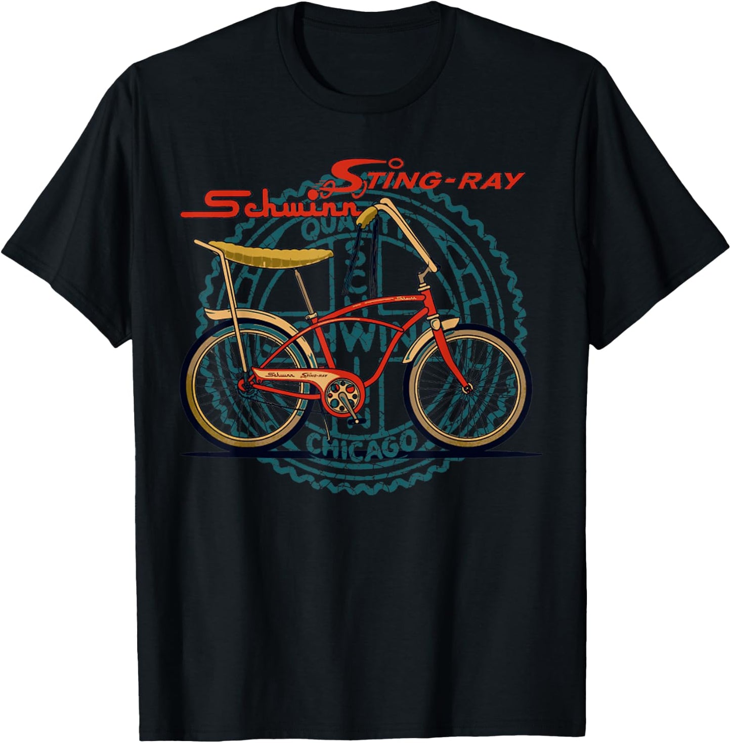 Vintage Stingray Krate Retro Funny Bicycle Lovers Cyclist T-Shirt - T-Shirt | Black