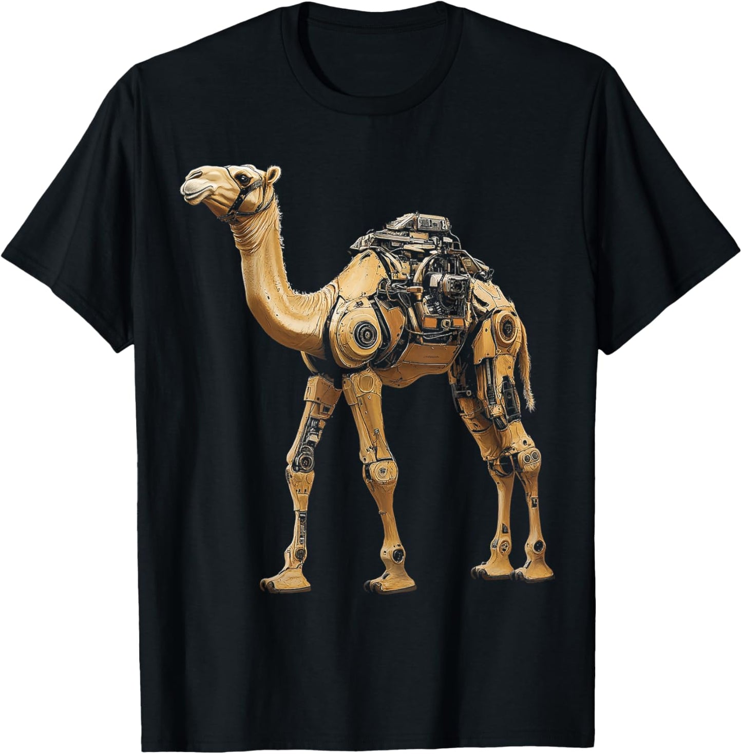 Camel Animal Graphic Robot Illustration Camel T-Shirt - T-Shirt | Black