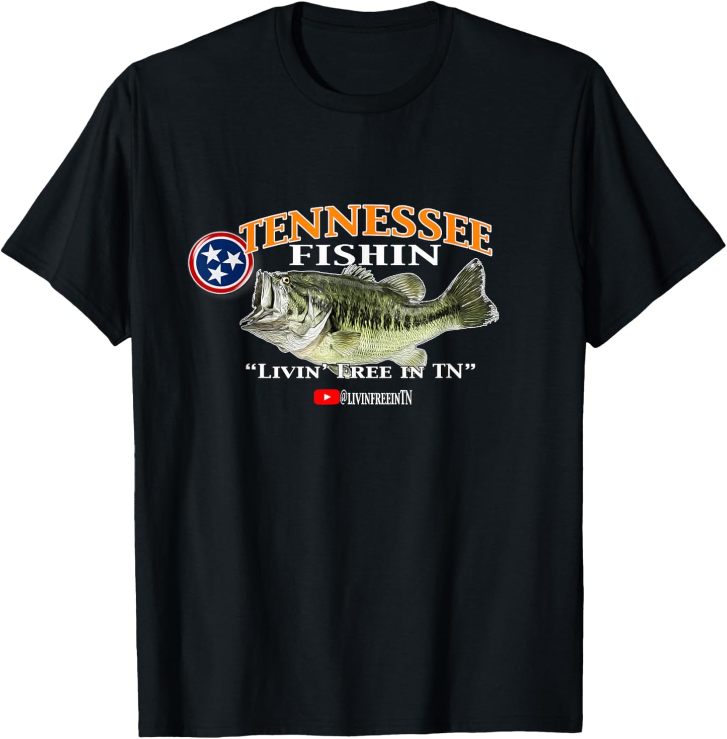 Tennessee Fishin Bass Hog Slab Fishing T-Shirt - T-Shirt | Black