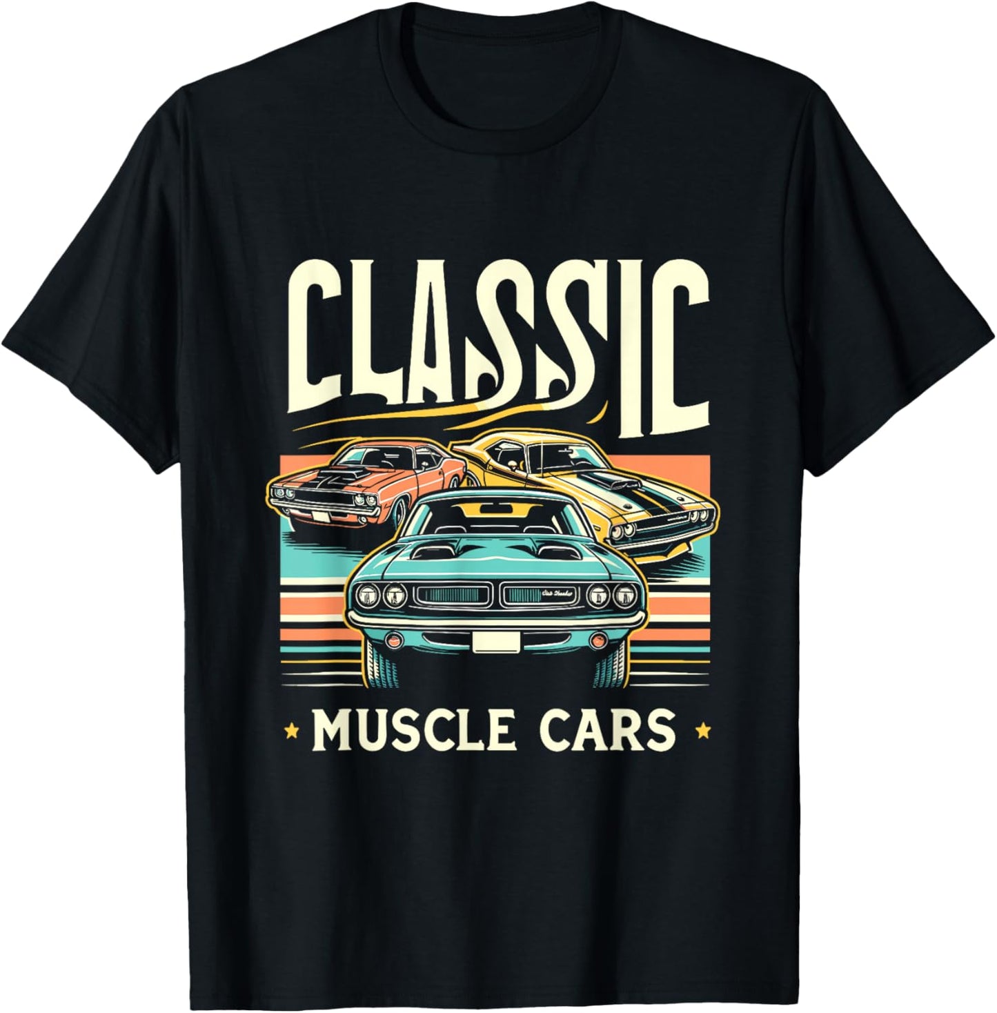 Classic Muscle Car Classic Vintage American Car T-Shirt - T-Shirt | Black