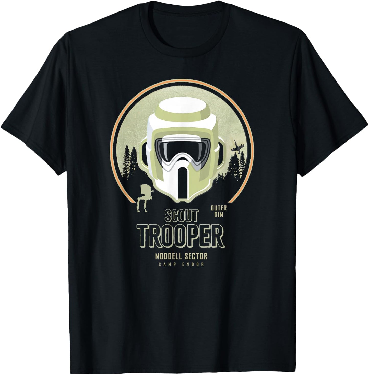 Star Wars Scout Trooper Camp Endor T-Shirt - T-Shirt | Black